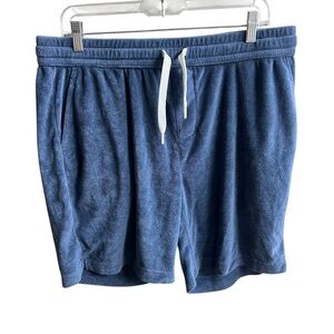 Mugsy L men’s blue terry cloth shorts